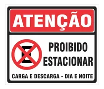Comprar Placa Proibido Estacionar Carga Descarga Dia u002F Noite P