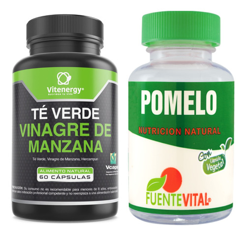 Té Verde - Vinagre De Manzana + Pomelo. Pack Oferta