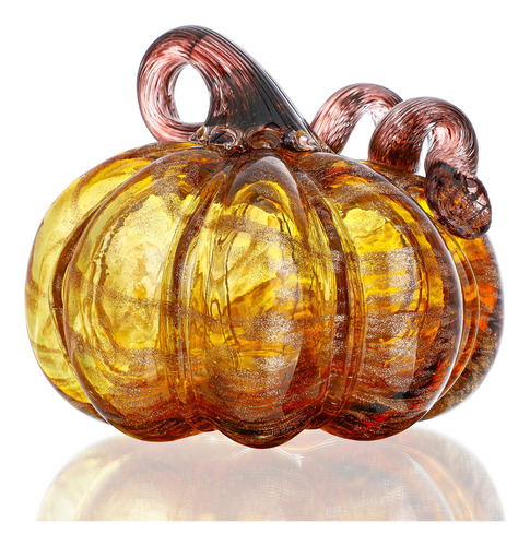 Qfkris Figuras De Calabaza De Vidrio Soplado De 5 Pulgadas,