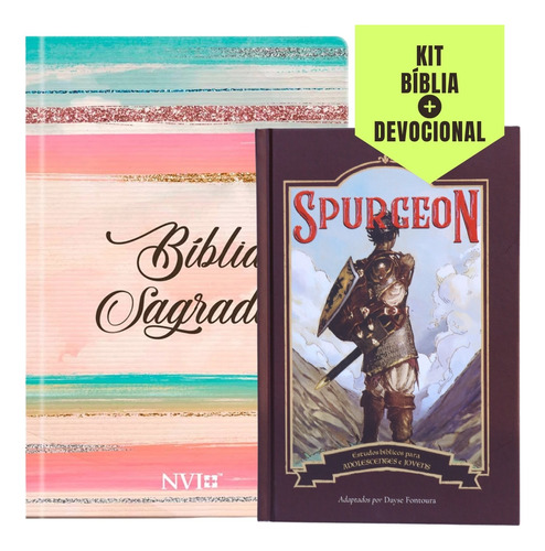 Kit Bíblia Nvi Colorida + Livro Devocional Para Adolescentes