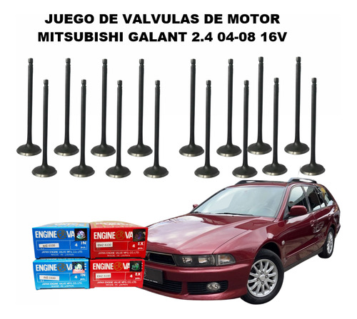 Juego De Valvulas De Motor Mitsubishi Galant 2.4 04-08 16v