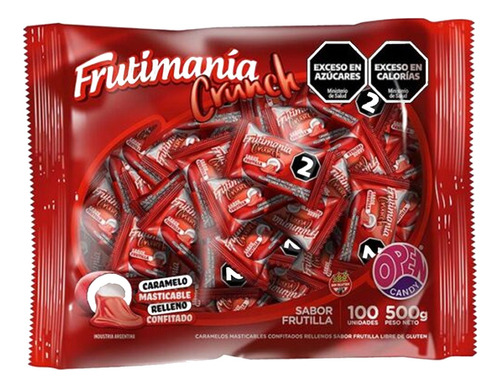 Caramelos Masticables Frutimania Frutilla 500gr - Cioccolato