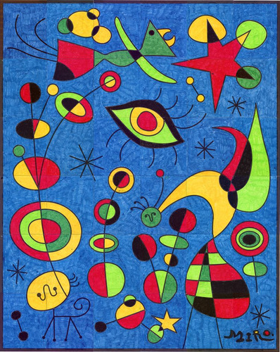 Lamina Fine Art Peces De Colores Joan Miro 37x50 Myc