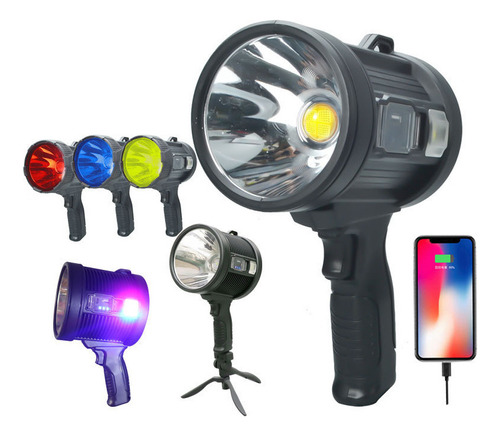 Linterna De Mano Led Spot Light Foco 59100 Lúmenes