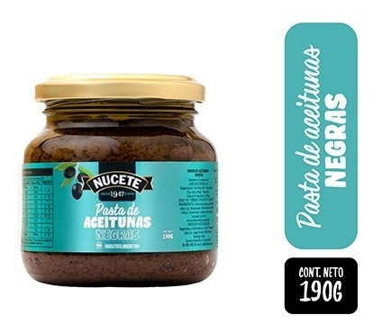 Imagen 2 de 3 de Combo Pasta De Aceitunas Negras Nucete 190 Gr X 3