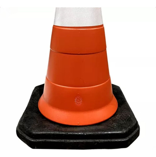 Kit 2 Cone Sinalizacao Faixa Refletiva Base 3,25kg Obra Epi