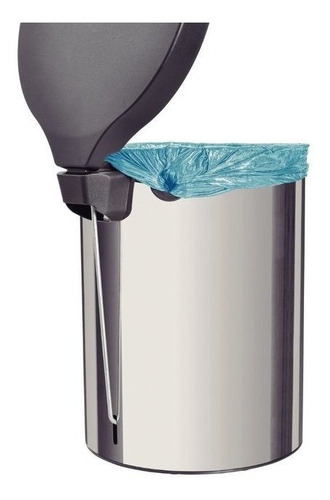 Imagen 2 de 8 de Tacho Basura Acero Inoxidable Tramontina Pedal 20l 94538/720
