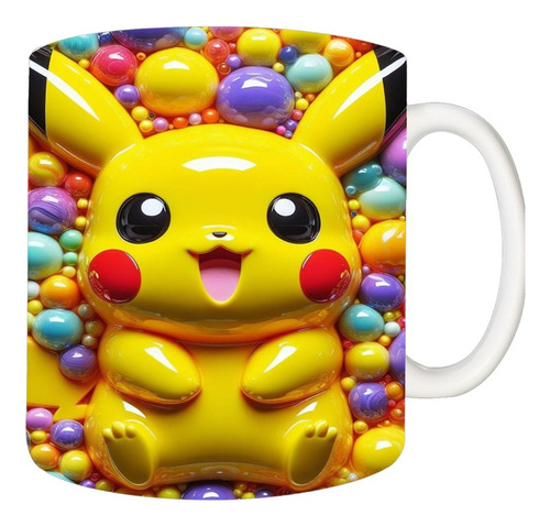 Taza De Plastico Polimero Infantil Animado Blanco