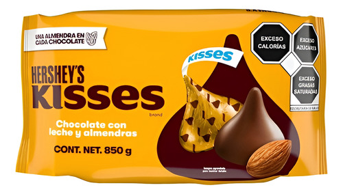 Chocolates Kisses De Hershey's Leche Y Almendras 850g.