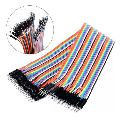 Cables Jumpers Dupont H-h, M-m, H-m 20cm 120 Pzas. Arduino
