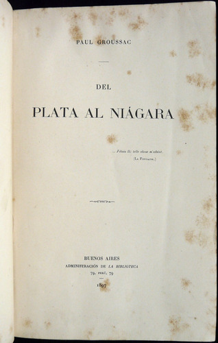 Del Plata Al Niágara. 48n 023