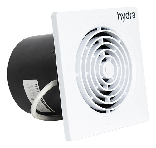Imagen 2 de 10 de Extractor De Aire Baño Cocina Blanco 100mm Hydra Cuotas
