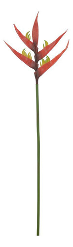 Flor Permanente Heliconia Real Toque Vermelho 79cm
