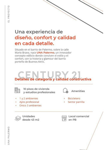 Venta Palermo Departamento 2 Amb Pre-venta (inicia Dic-23)