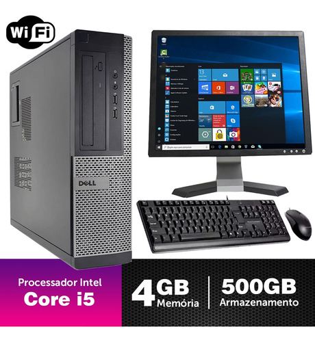 Imagem 1 de 5 de Cpu Seminovo Dell Optiplex Int I5 2g 4gb 500gb Mon17q Brinde