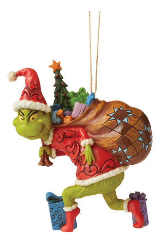 Enesco Jim Shore The Grinch - Adorno Colgante De Puntillas,