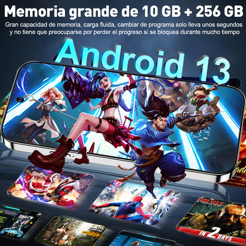 White Shark I16 Blanco Phone 10 GB RAM+256 GB ROM Octa-core Dual Sim Android 13 8000 mAh