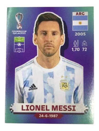 Lamina Lionel Messi Arg 20 Album Mundial Qatar 2022