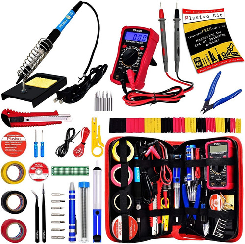 Kit De Soldadura Con Estaño, Cautin 60w, Tester, Electrónica