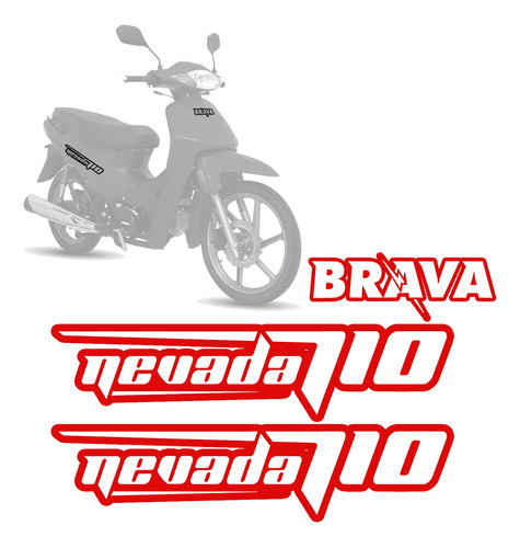 Kit Calcomanias Vinilo Para Moto Brava Nevada 110