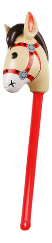 2 Caballo Inflable De Juguete Para Niños, Juguete Rojo