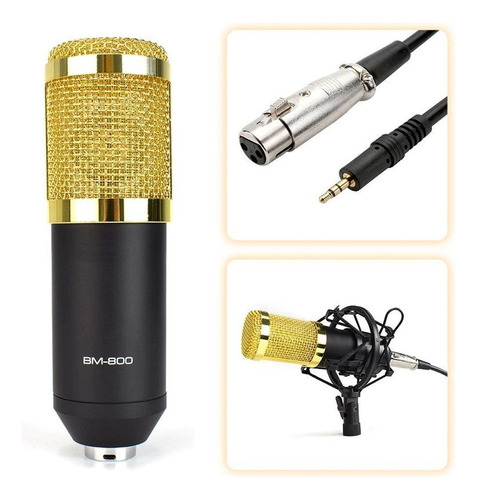 Microfone Profissional Condenser Bm 800 Andowl