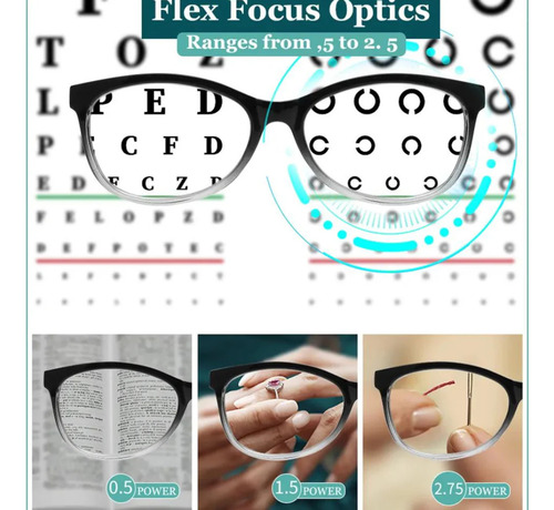 5 Lentes Autoajustables Onepower Gafas De Lectura Y Enfoque