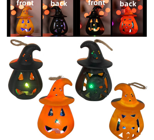 Xiaery 4 Faroles Led Colgantes De Calabaza, Regalos De