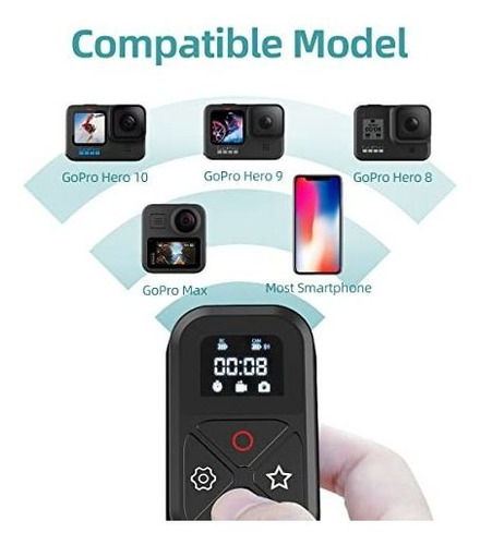 Imagen 2 de 8 de Control Remoto Para Gopro Hero 11/10/9/8/max Black