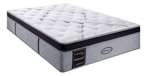 Colchón Lexus América Memory Foam Queen Size 39 Cm Color Blanco
