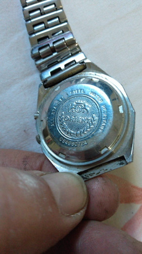 Relógio Orient Automático Azul Sem Vidro (pra Conserto)