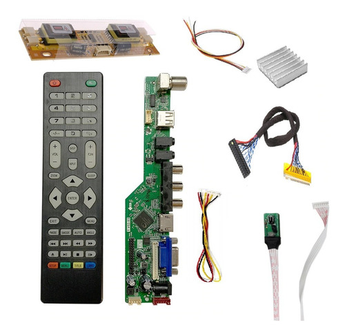 Placa Tv Lcd Led Universal Controladora Analógica C/iv-4lamp