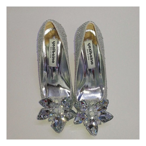 Zapatilla Cristal Cenicienta Zapato Boda Diamante Imita [u]