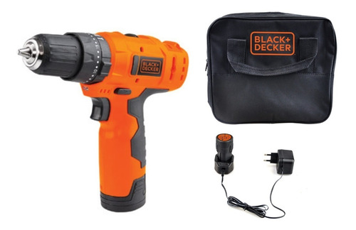 Taladro Percutor Bateria Black+decker 12v Hp12 Bolso 