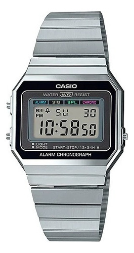 Reloj Casio Original A-700w-1a Vintage Alarma Luz 