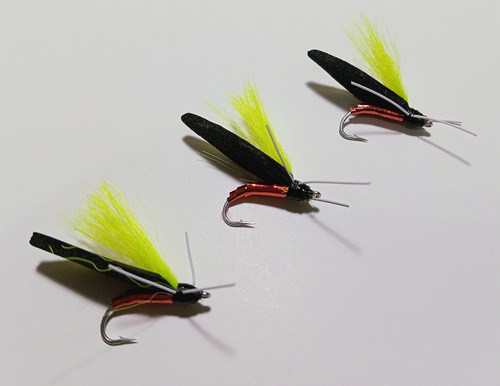 Mosca Seca Para Carpa Fly X 3 Unidades Negro