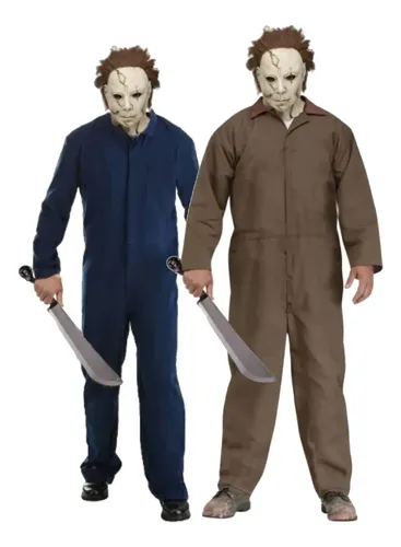 Fantasia de macacão azul-escuro do Michael Myers