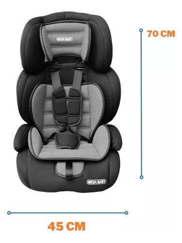 Imagen 6 de 9 de Butaca Booster Elevador Para Auto Mega Baby 3 En 1 9-36 Kg