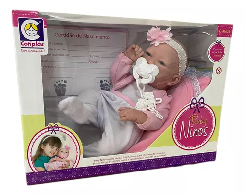 Boneca Colecionável - Baby Ninos Reborn - Com Chupeta - Unicórnio -  Cotiplás em Promoção na Americanas