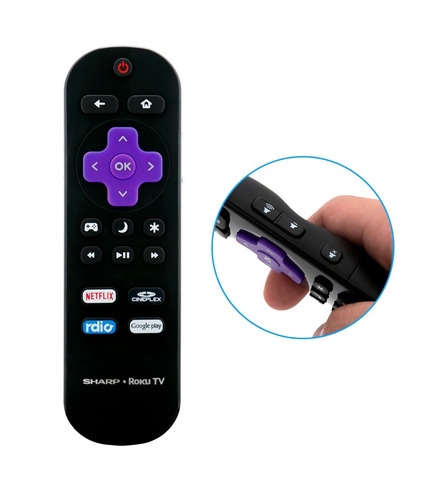 Nuevo Control Remoto Con U.s. Apto Para Ro-ku Sharp Listo Tv