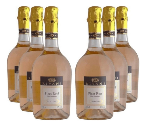 Espumante Rivani Rose Pinot Noir Cx 06 750 MlRivani adega Shenk Itália 750 ml pacote x 6 u