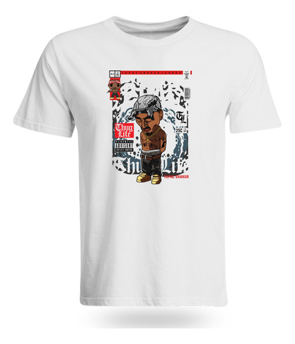 Camiseta Tupac Amaru Shakur Rap 2pac Hip-hop Personalizada