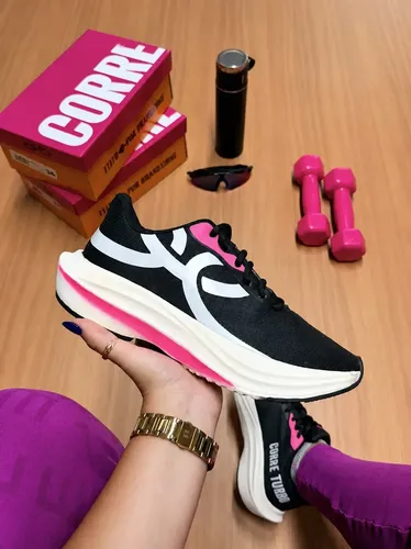 Tenis Olympikus Corre 34 Ao 43 Envio 24h Preto/pink Corre…