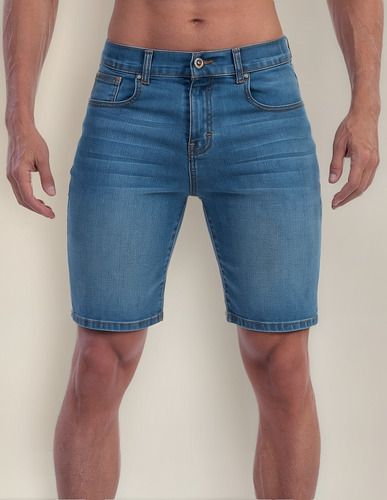 Bermuda Mezclilla Stretch Hombre Opps Jeans Premium