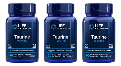 3 Taurine Life Extension 90 Cap - Unidad a $3400