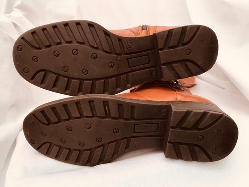 Bota Cuero Vacuno Acolchada 39 Impecable 1001zapatos