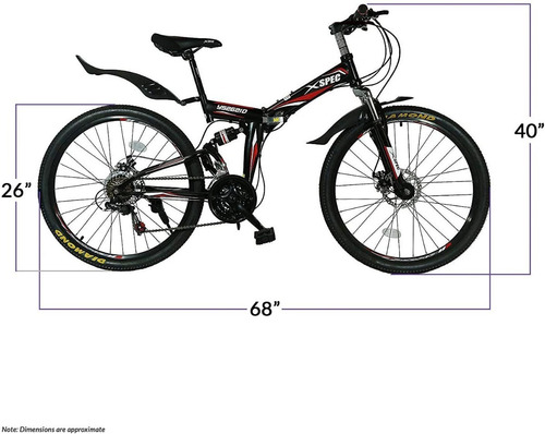 Bicicleta De Montaña De 26p 21v Color Negro Marca Xspec