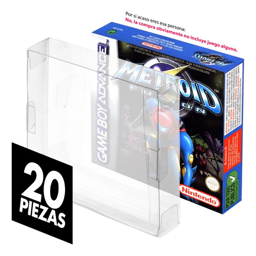 Pack 20 Caja Protectora Pet Para Game Boy Gba Gbc Juegos Cib