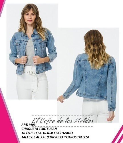 Molde  Chaqueta/campera Corte Jean, Pack De 5 Talles!