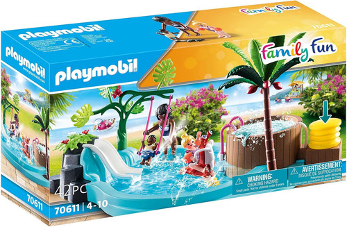 Set De Piscina Infantil Con Tobogán Playmobil